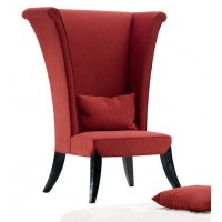 CL-2211 Red fabric davao style high back hotel chair