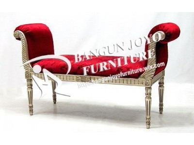 antique wood frame lounge ottoman chair - hot sale low price