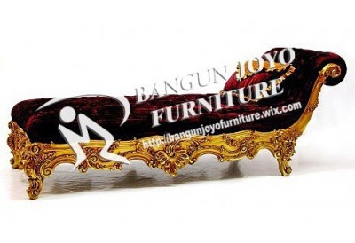 Classic Italian Baroque hand carved living room furniture chaise lounge