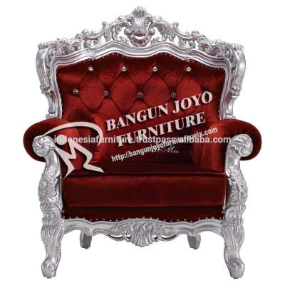 luxury carved sofa with silver