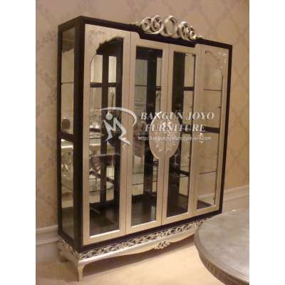 Luxury design series dining room wine cabinet, elegant home decorative display cabinet