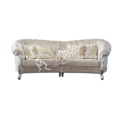 baroque neoclassic sofa wooden , upholstered